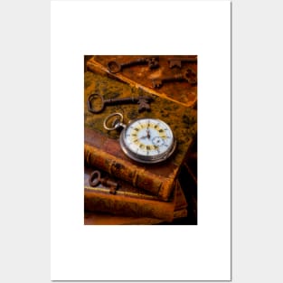 Beautiful Classic Pocketwatch On Old Books Posters and Art